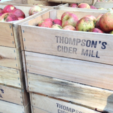 Fifty percent of the apples used are grown at Thompson's, the rest come from other local orchards.