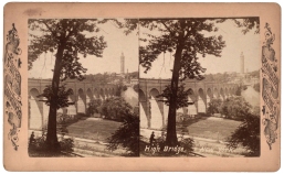 High Bridge, New York. Stereoview from Robert N. Dennis collection, New York Public Library.